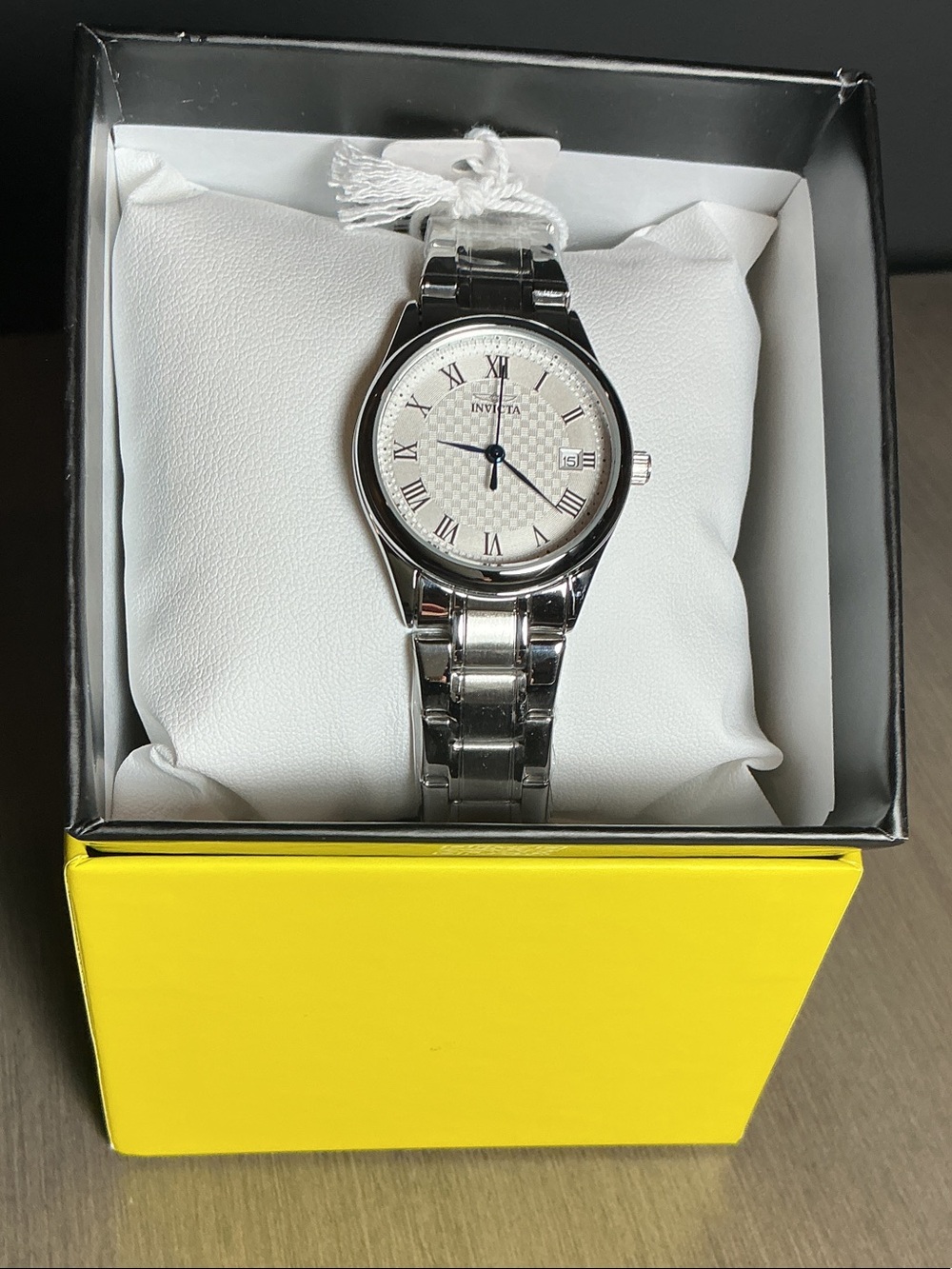 Invicta Silver Stainless Steel Men’s Watch with White Dial - 70270